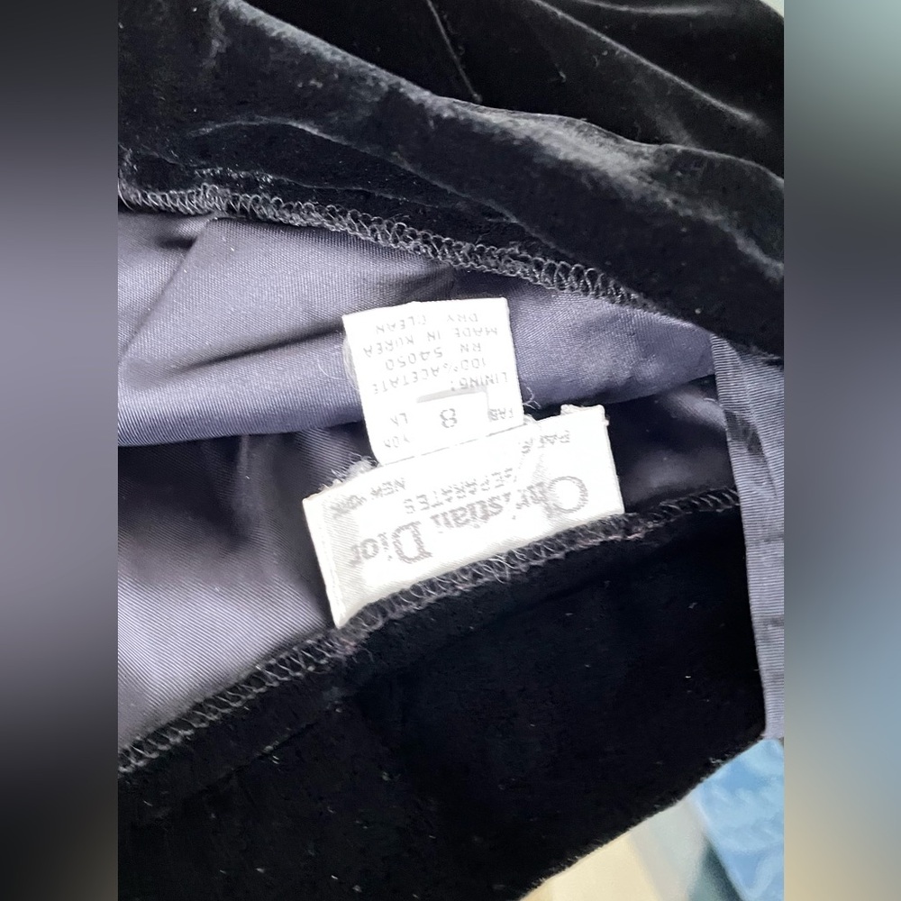 Christian Dior Black Velvet Pants
